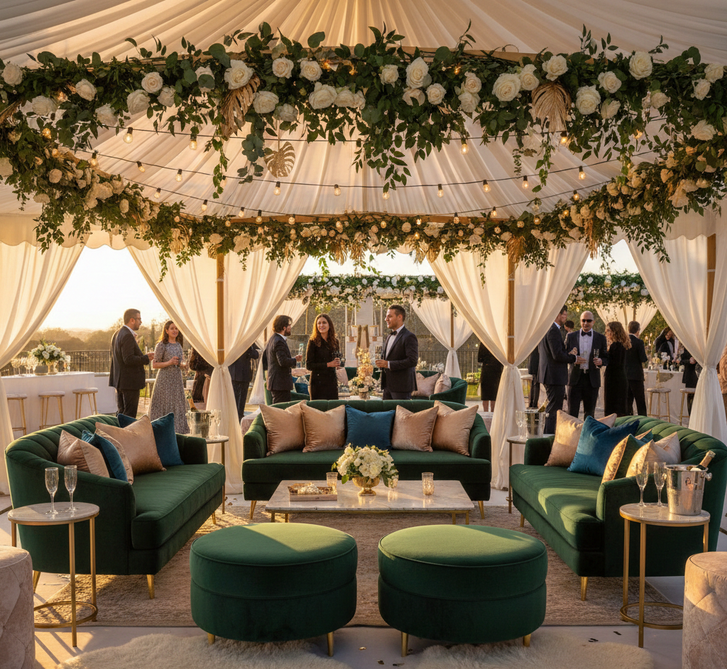 Luxe zachte meubels voor feesten